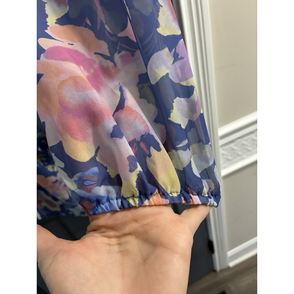 Lulu's Blue Floral Mini Dress - Picture 4 of 9